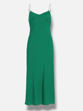 Leset Women's Green Kim Midi Slipdress Size M